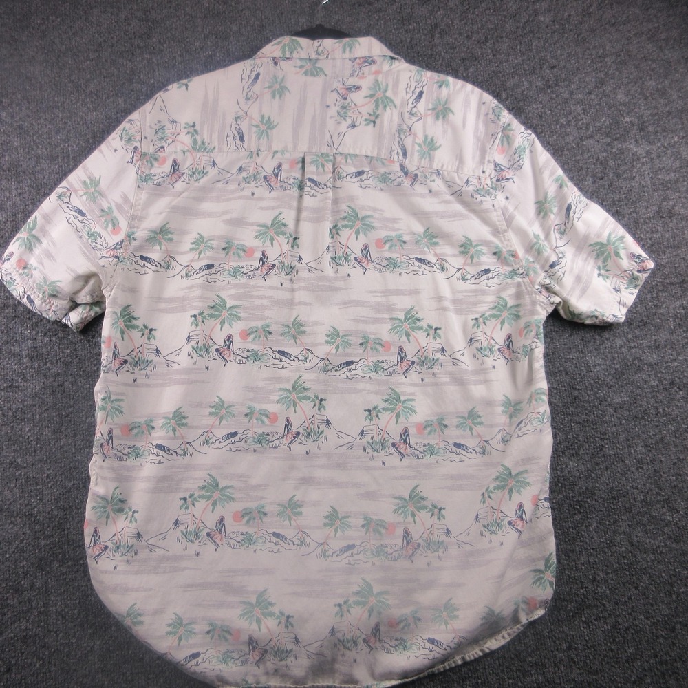 Tommy‎ Bahama Shirt Mens XL Beige Hawaiian Tropical Button Front Short Sleeve - Picture 2 of 8